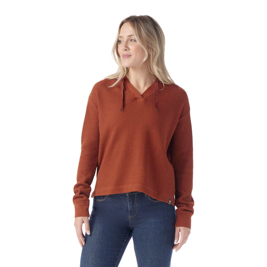 Women's Waffle Hoodie - Pecan LAST ONE SIZE MEDIUM