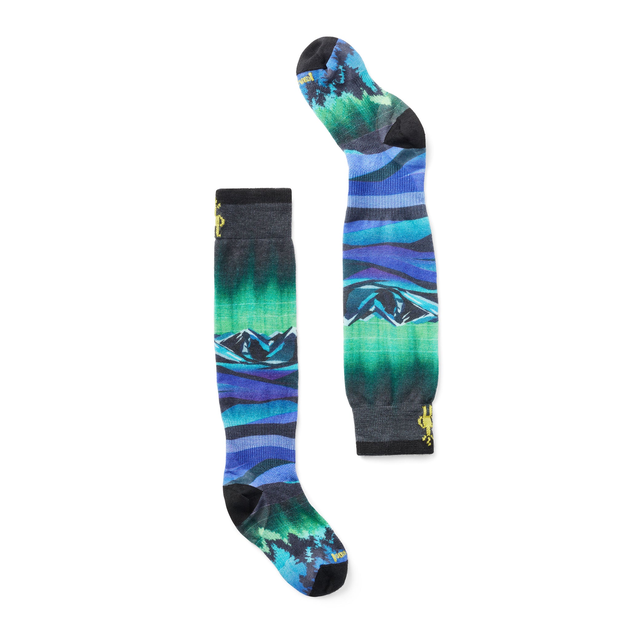 Junior Ski Aurora Flash Print Over The Calf Socks