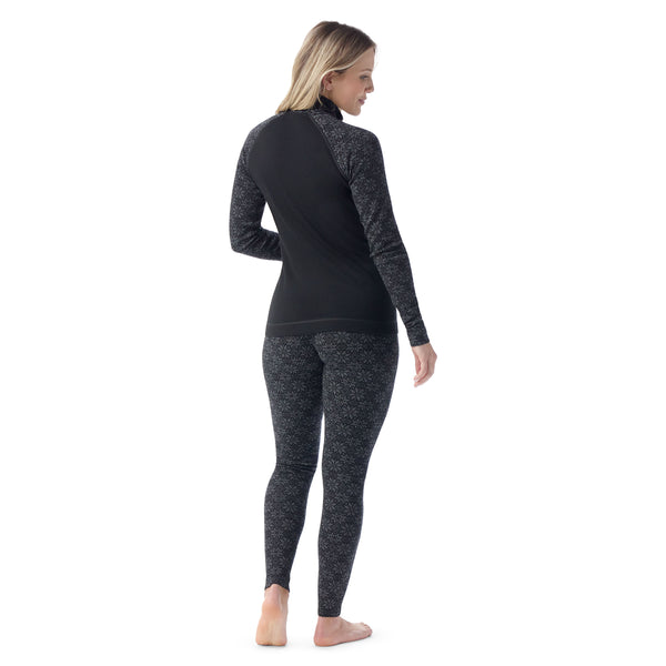 Women's Merino 250 Baselayer 1/4 Zip - Black Digi Snow