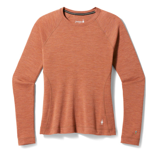 Women's Classic Thermal Merino Base Layer Crew - Copper Heather LAST ONE SIZE LARGE