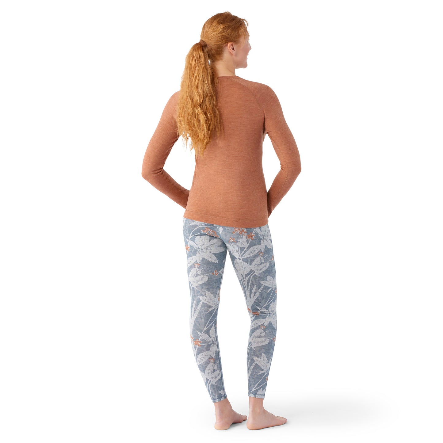 Women's Classic Thermal Merino Base Layer Crew - Copper Heather LAST ONE SIZE LARGE