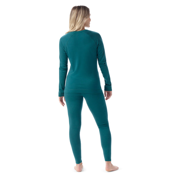 Women's Classic Thermal Merino Base Layer Crew - Emerald Green