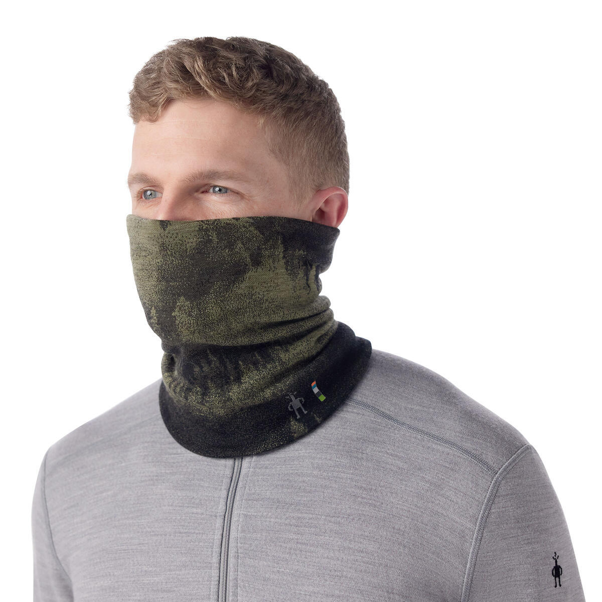 Thermal Merino Reversible Neck Gaiter - North Woods Foggy Pines