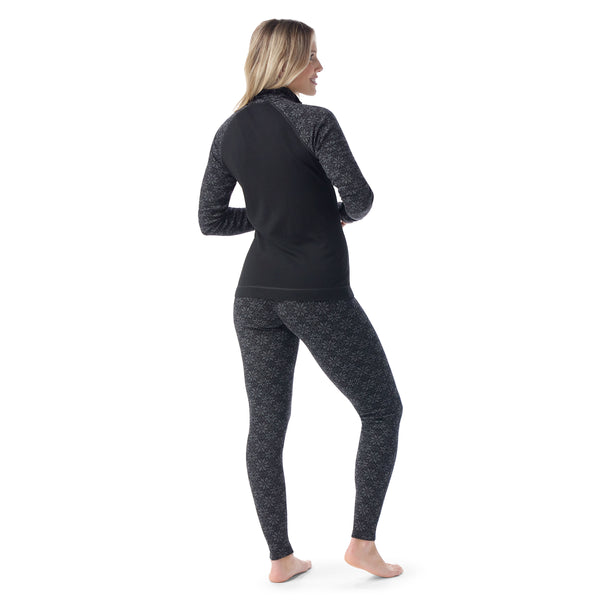 Women's Classic Thermal Merino Base Layer Bottom - Black Digi Snow