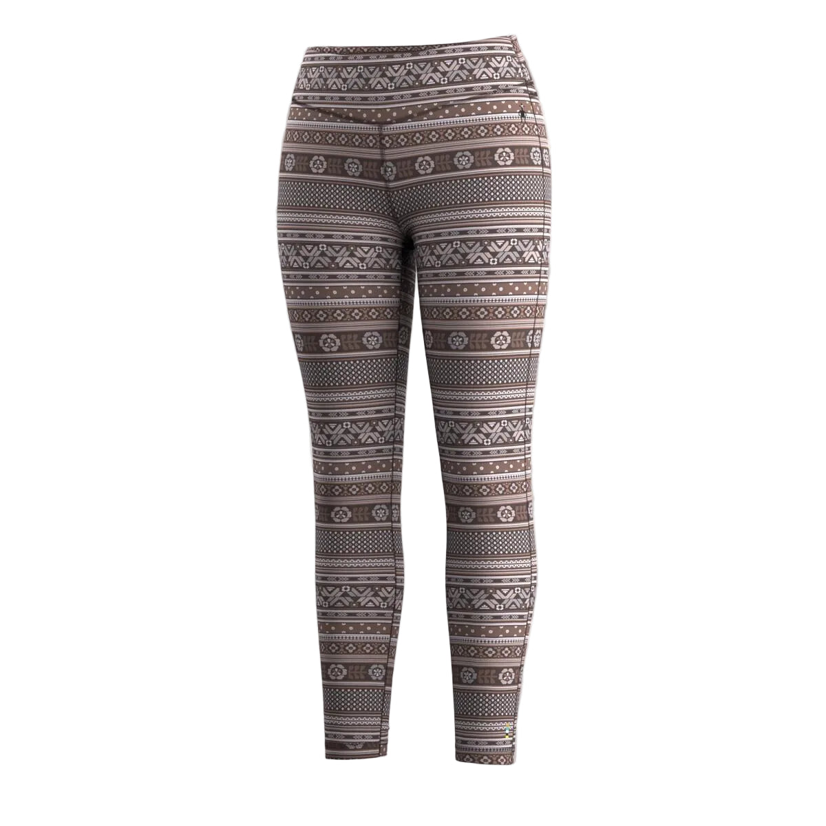 Women's Classic Thermal Merino Base Layer Bottom - Mocha Fair Isle Fun