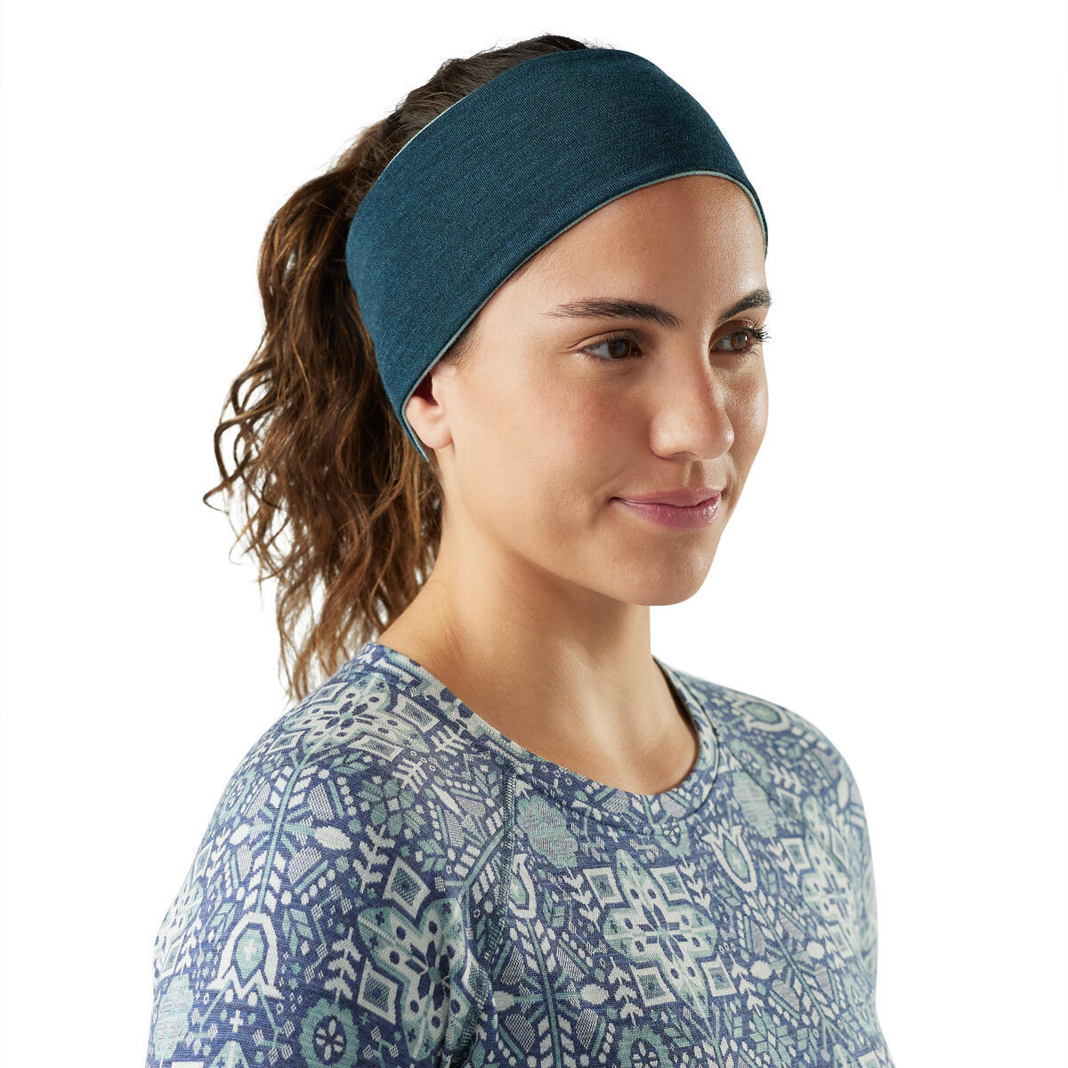 Merino 250 Reversible Headband - Arctic Green/Twilight Blue