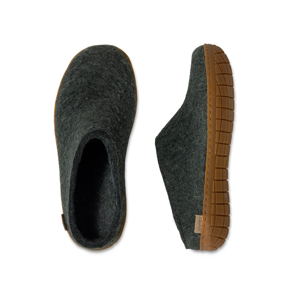 Glerups Slip On - Forest with Rubber Sole