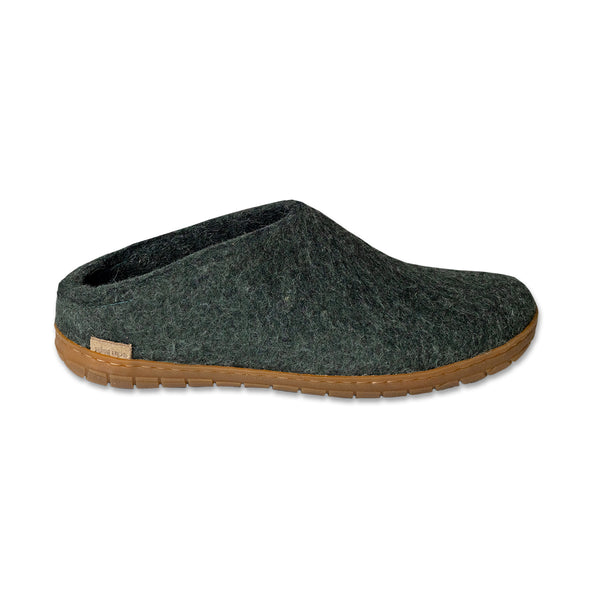 Glerups Slip On - Forest with Rubber Sole