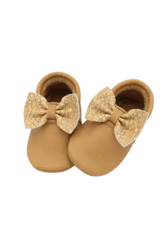 Kids/Baby Mocs - Baby Bow Moc Tan Fields