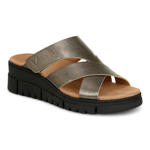 Uptown Sunset Wedge Sandal - Gunmetal