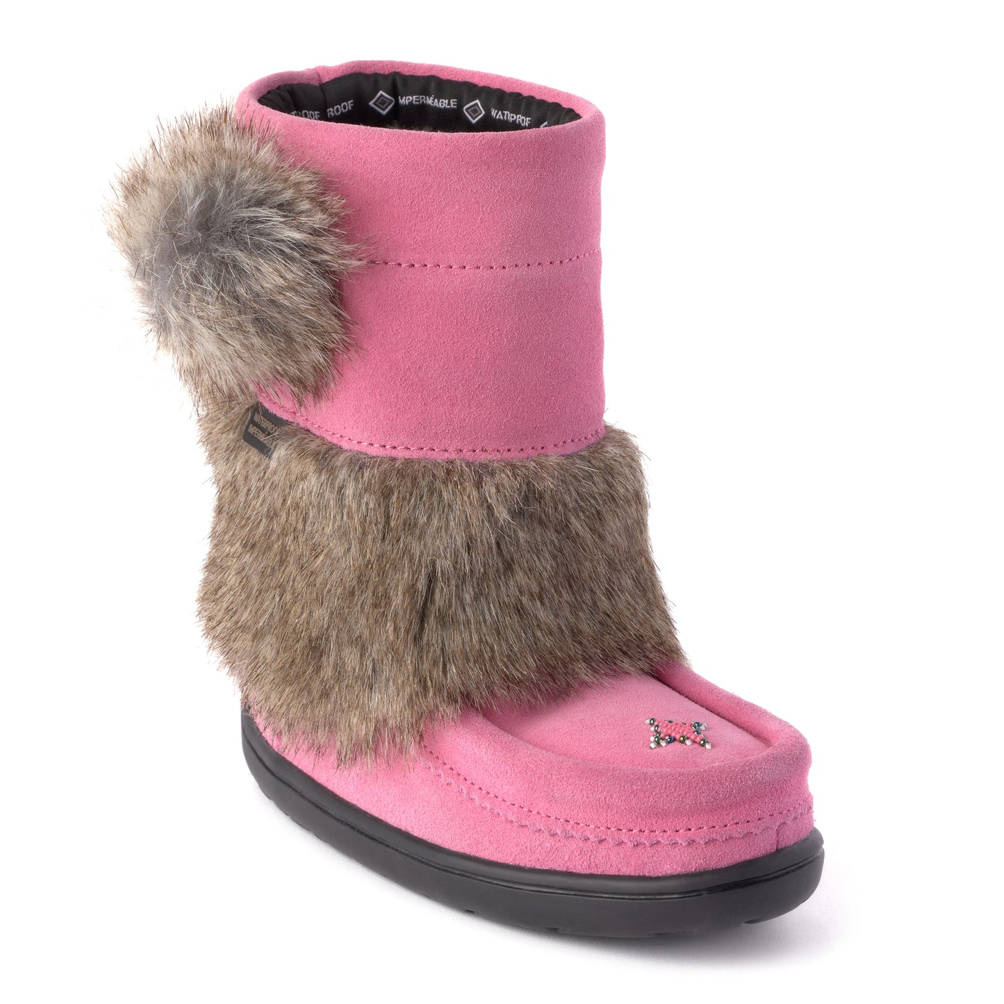 Waterproof Children's Snowy Owlet Mukluk - Wild Rose