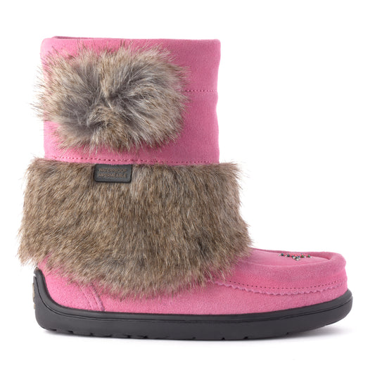 Waterproof Children's Snowy Owlet Mukluk - Wild Rose