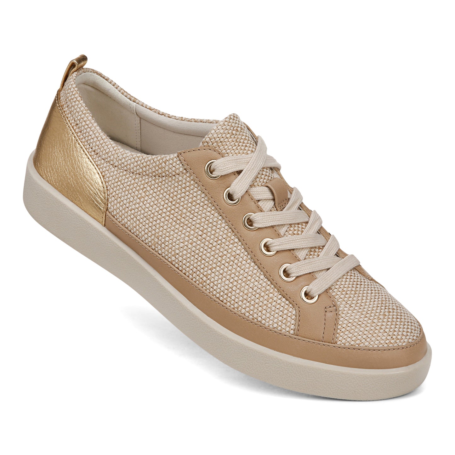 Winny Sneaker - Natural Gold Linen
