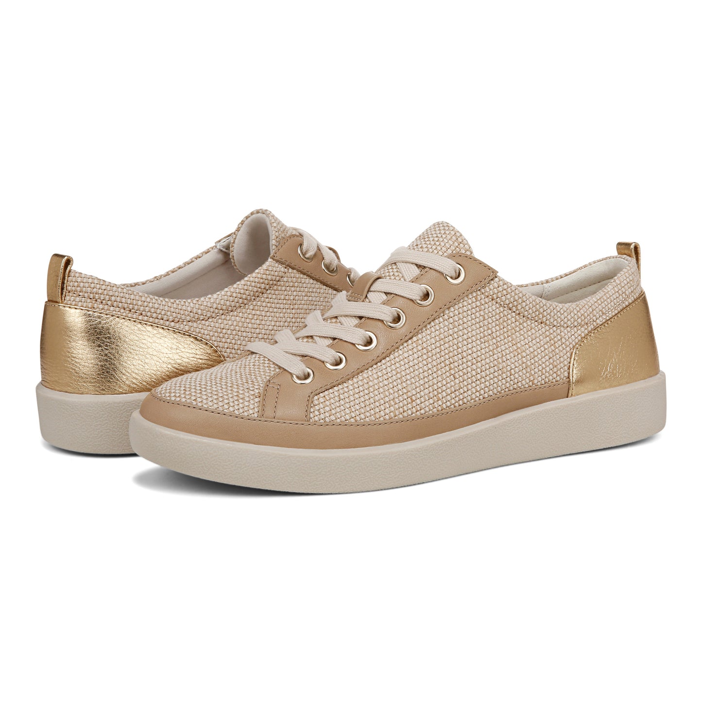 Winny Sneaker - Natural Gold Linen