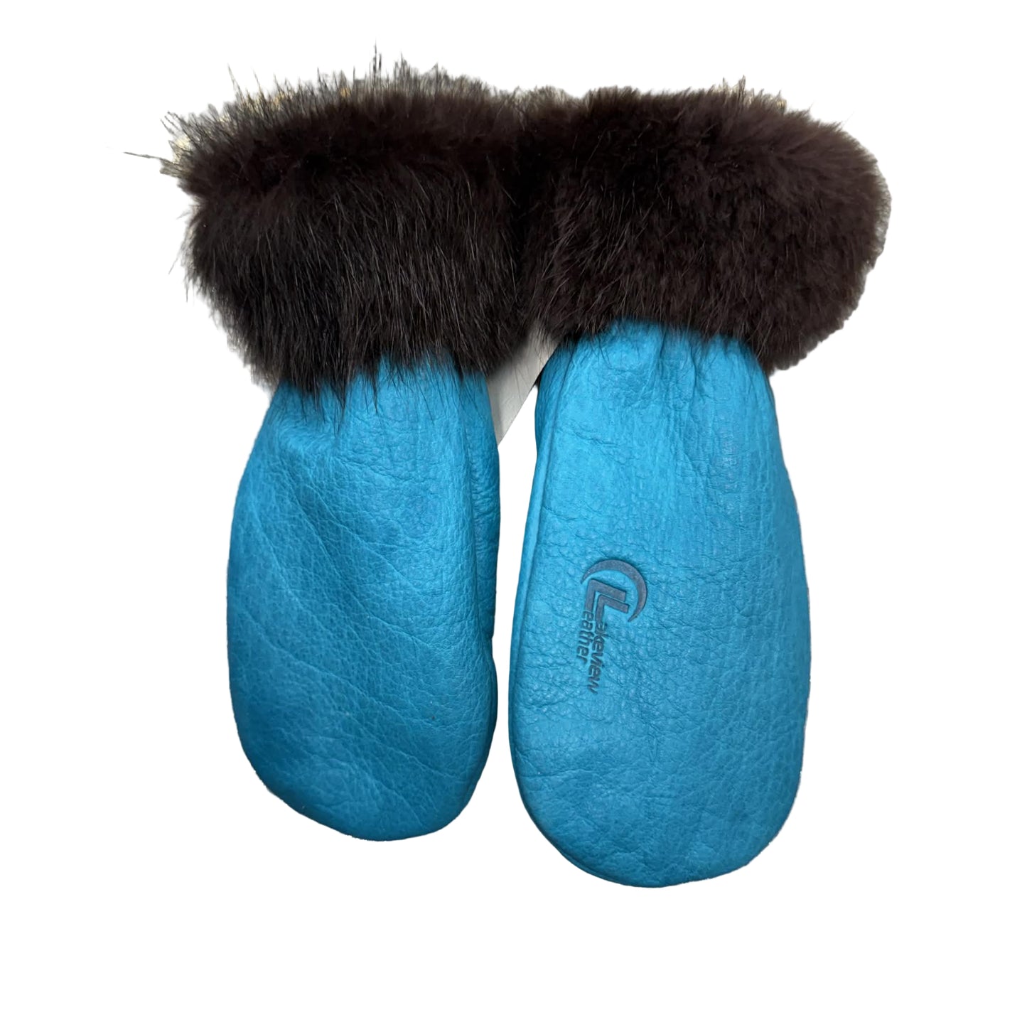 Buffalo Hide Mitts with Beaver Trim