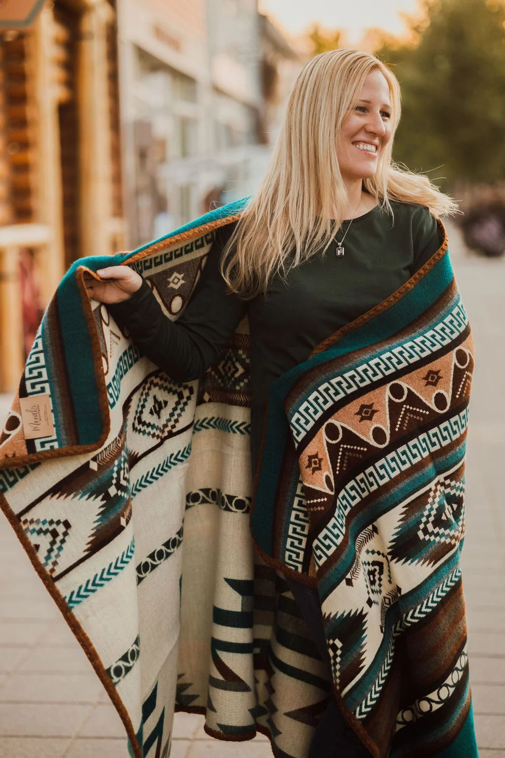 Circles Aztec Alpaca Throw Blanket