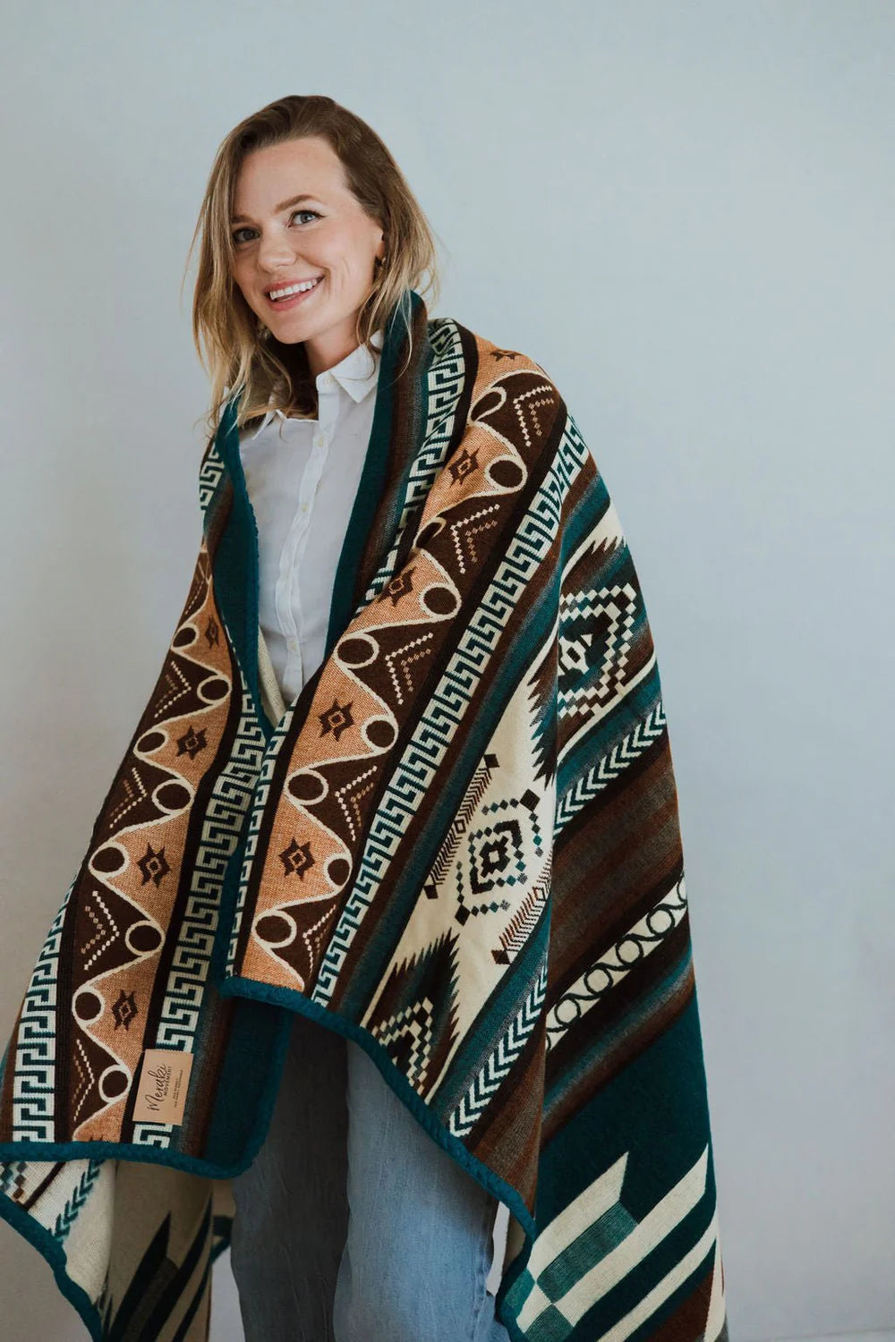 Circles Aztec Alpaca Throw Blanket