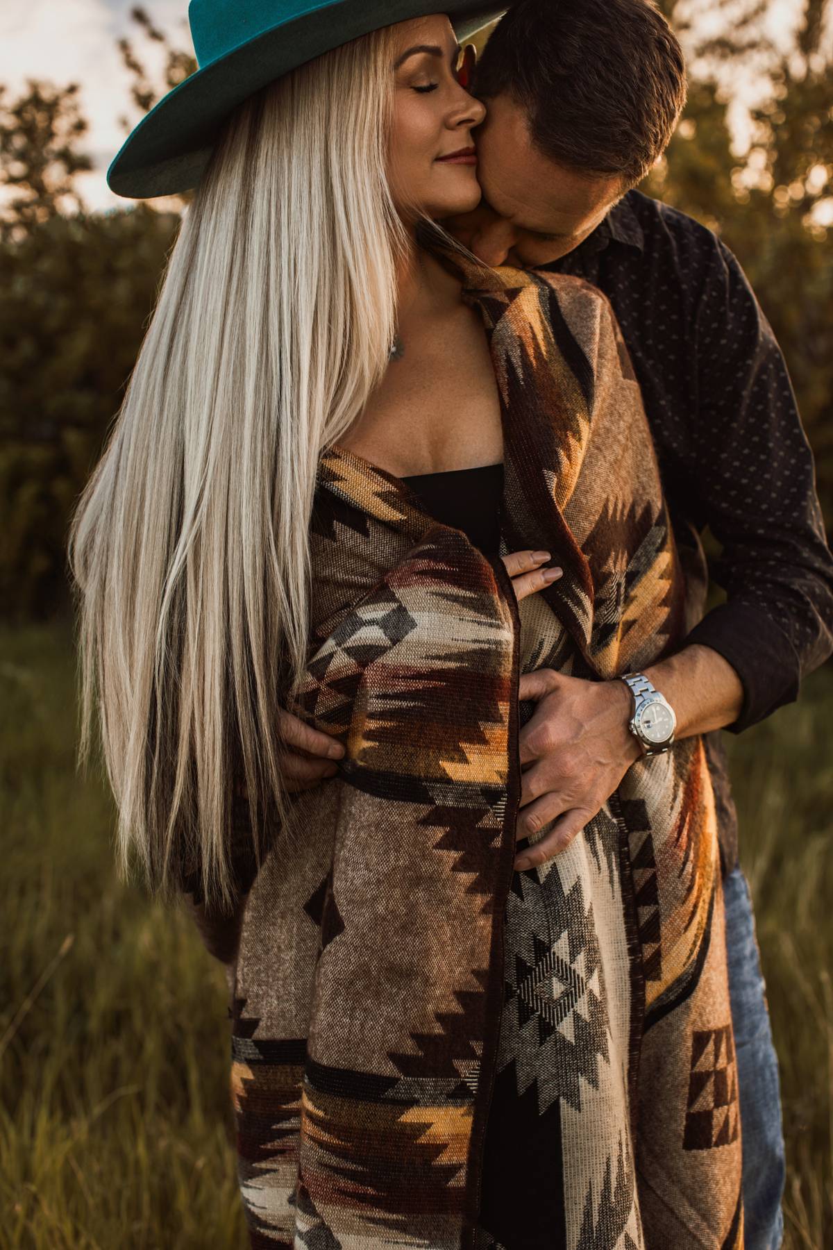 Prairie Sunset Aztec Alpaca Throw Blanket