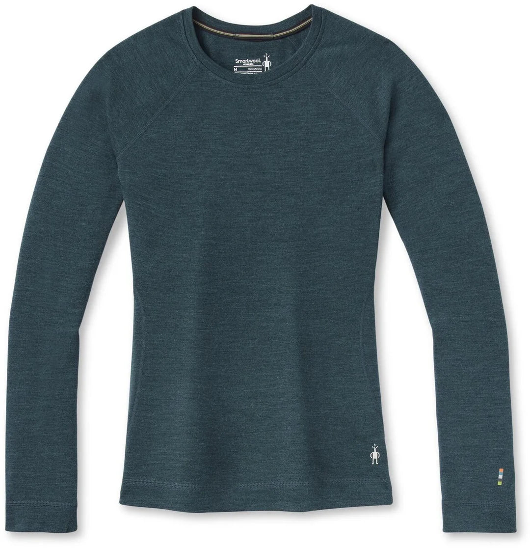 Women's Classic Thermal Merino Base Layer Crew - Twilight Blue Heather