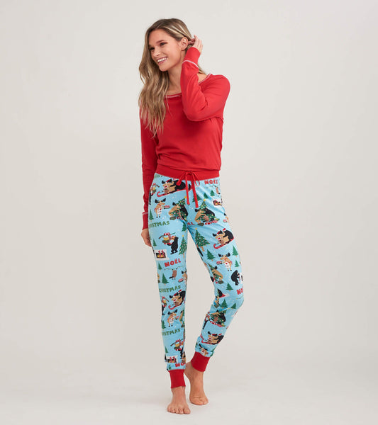 Women's Red Long Sleeve Pyjama Top