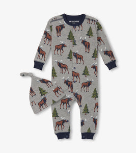 Wild Moose Baby Coverall & Hat