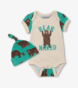 Brown Bears Baby Bodysuit & Hat