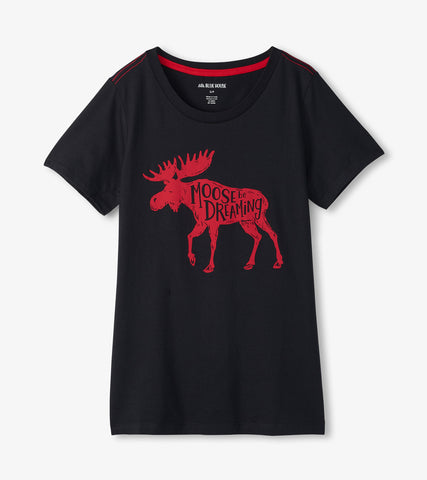 Moose on Red Women's Tee