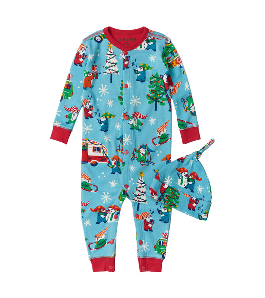 Gnome For The Holidays Baby Coverall & Hat