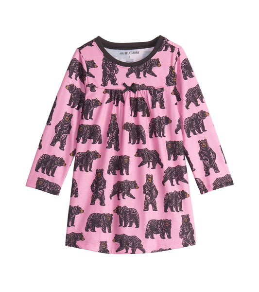 Pink Wild Bears Kids Nightdress