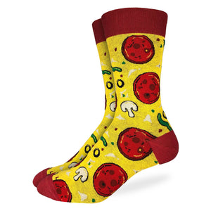 Men's Pizza Toppings Crew Socks