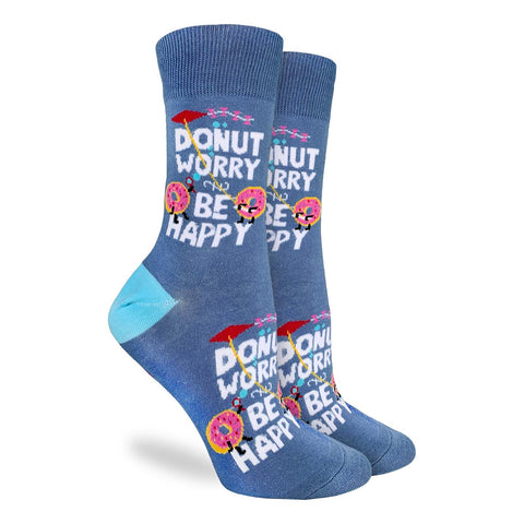 Women's Donut Worry Be Happy Crew Socks