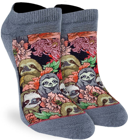 Women's Floral Sloths Ankle Socks