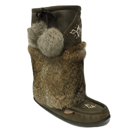 Mid Nappa Leather Mukluks - Antique Brown (Crepe Sole)