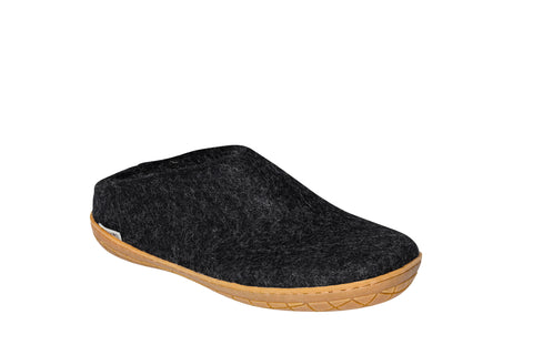 Glerups Slip On - Charcoal with Rubber Sole