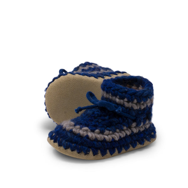 Children's Padraig Slippers - Denim Blue