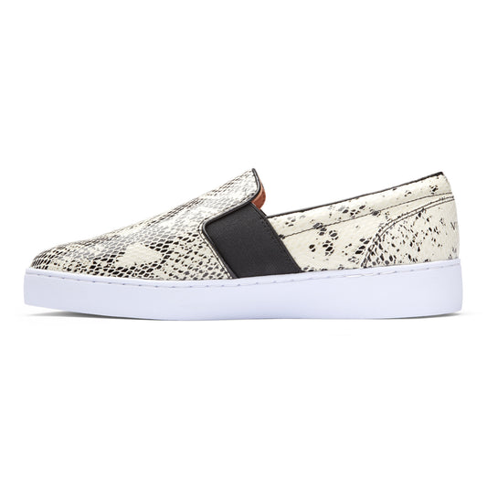 Demetra Slip On Sneaker - White/Black Snake