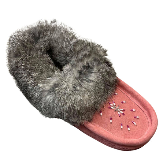 Ladies Moccasins - Pink Flamingo