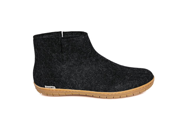 Glerups Ankle Boot - Charcoal with Rubber Sole