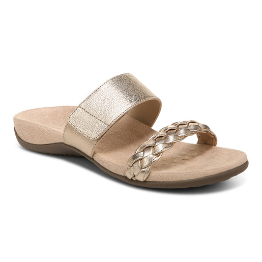 Jeanne Slide Sandal - Gold LAST ONE SIZE 6