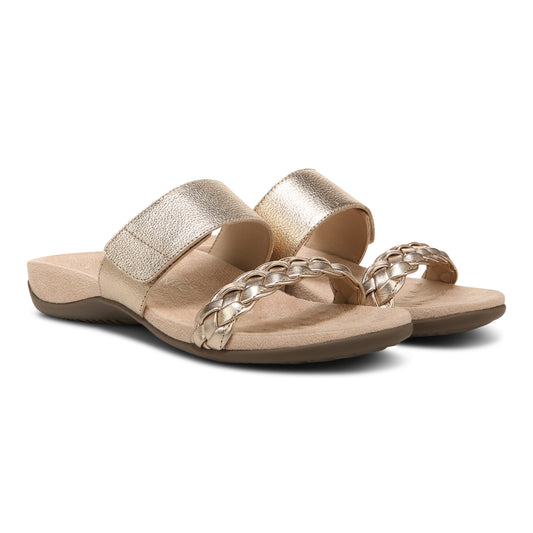 Jeanne Slide Sandal - Gold LAST ONE SIZE 6