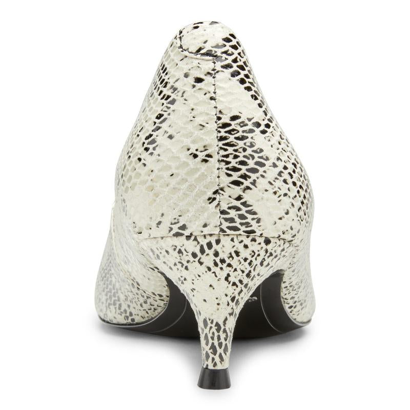 Josie Kitten Heel - Black/White Snake LAST ONE SIZE 5