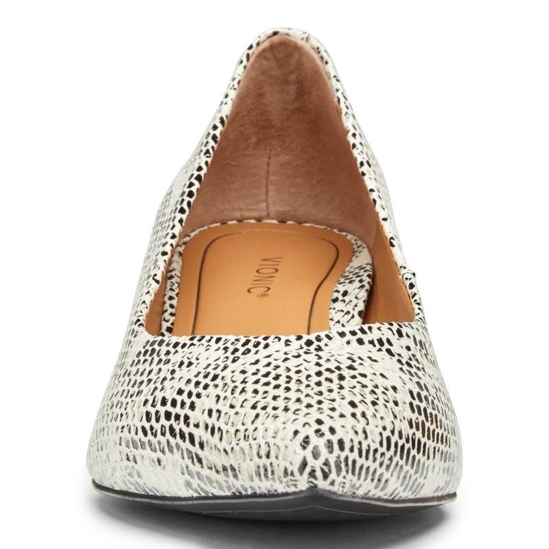 Josie Kitten Heel - Black/White Snake LAST ONE SIZE 5