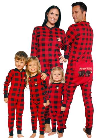 Bear cheeks plaid pajamas sale