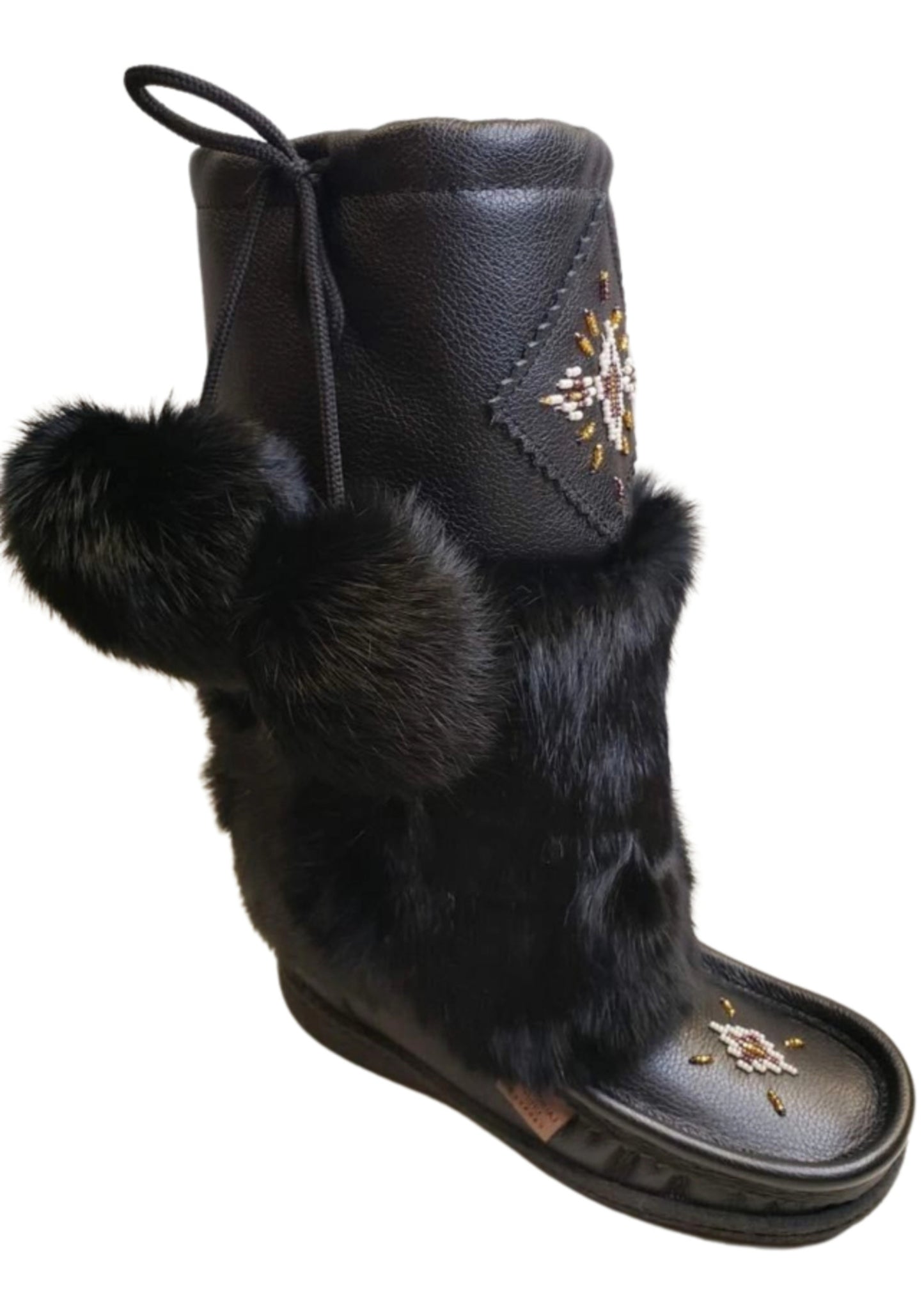Mid Mukluks - Black Nappa Leather, Italia Sole
