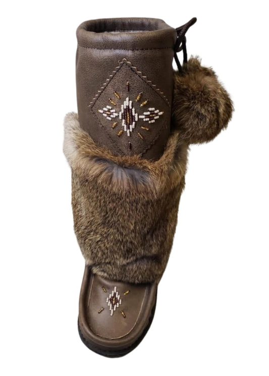 Mid Mukluks - Antique Brown Nappa Leather, Italia Sole LAST ONE SIZE 6