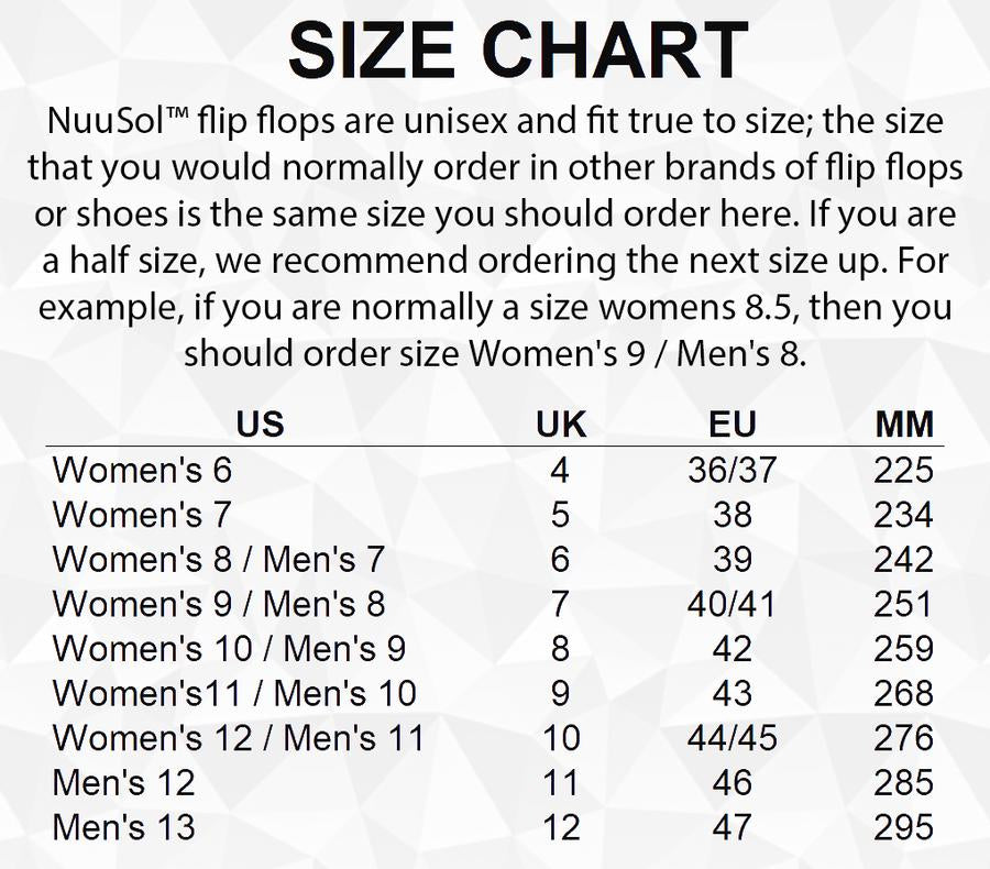 Floopi Size Chart Cascade Flip Flop - White – Sheepskin Loft