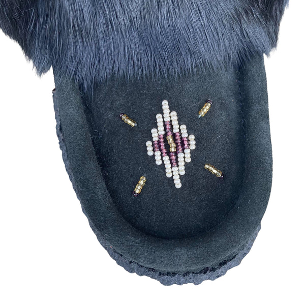 Tall Mukluks - Black Suede (Crepe Sole)