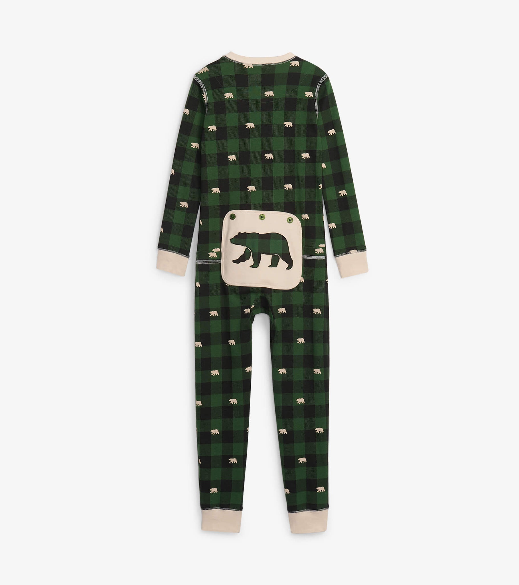 Green Plaid Union Suit - Kids/Youth
