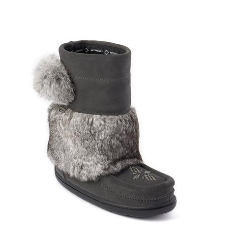Waterproof Children's Snowy Owlet Mukluk - Charcoal Suede