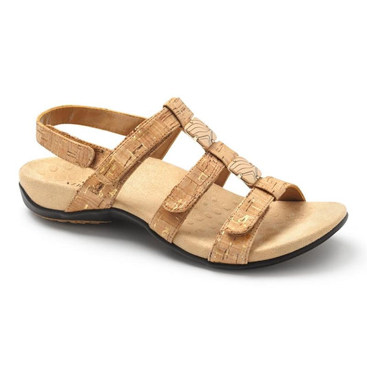Amber Adjustable Sandal - Gold Cork WIDE